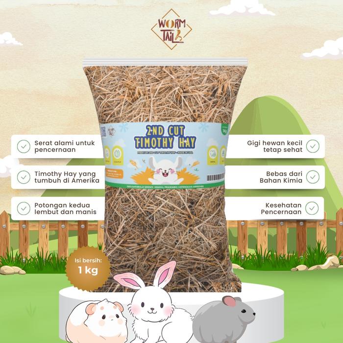 Gambar WORMTAIL Rumput  Premium 2nd Cut Timothy Hay 1kg dari Pet Republic Indonesia Kota Administrasi Jakarta Utara Tokopedia
