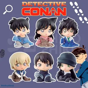 FGCdc Figure Conan Baby Bayi Chibi Kejutan Detektif Konan Gen 3 Action Figur Set Random Pick Lucky Blind Mistery You Topper Kue Dashboard Ornaments
