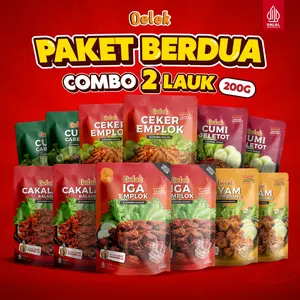 NEW OELEK PAKET 2 VARIAN BESAR / AYAM BETUTU / IGA EMPLOK / CAKALANG BALADO / CUMI CABE IJO / AYAM KECOMBRANG / LAUK SIAP SAJI