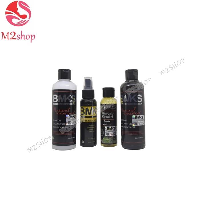 Gambar [4]PAKET BMKS 4 IN 1 - SHAMPO-HAIRTONIC-MINYAK KEMIRI-CONDITIONER BMKS dari M2shop ID Kab. Tangerang Tokopedia
