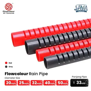 Flowcolour Rain Shower Drip Pipe Pipa U-PVC by Sanking / San King - Panjang 32cm