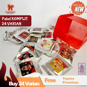 NEW SAMBHOJO - PAKET BOX SAMBAL SACHET ALL VARIAN (24 PCS) GRATIS TOPLES
