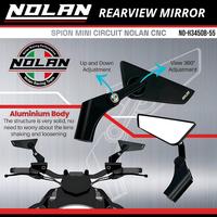 Gambar NOLAN Spion Mini Circuit  H3450B-55 Kaca Putih Bahan Full Aluminium Alloy Universal Motor dari Nolan Motoparts Store Kota Administrasi Jakarta Barat 5 Tokopedia