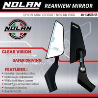 Gambar NOLAN Spion Mini Circuit  H3450B-55 Kaca Putih Bahan Full Aluminium Alloy Universal Motor dari Nolan Motoparts Store Kota Administrasi Jakarta Barat 4 Tokopedia