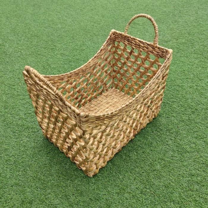 Gambar Keranjang Tempat Majalah Handle Persegi Enceng Gondok Besar 40x27x38cm dari Tanaga Online Shop Kota Administrasi Jakarta Barat Tokopedia