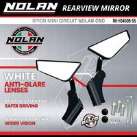 Gambar NOLAN Spion Mini Circuit  H3450B-55 Kaca Putih Bahan Full Aluminium Alloy Universal Motor dari Nolan Motoparts Store Kota Administrasi Jakarta Barat 3 Tokopedia
