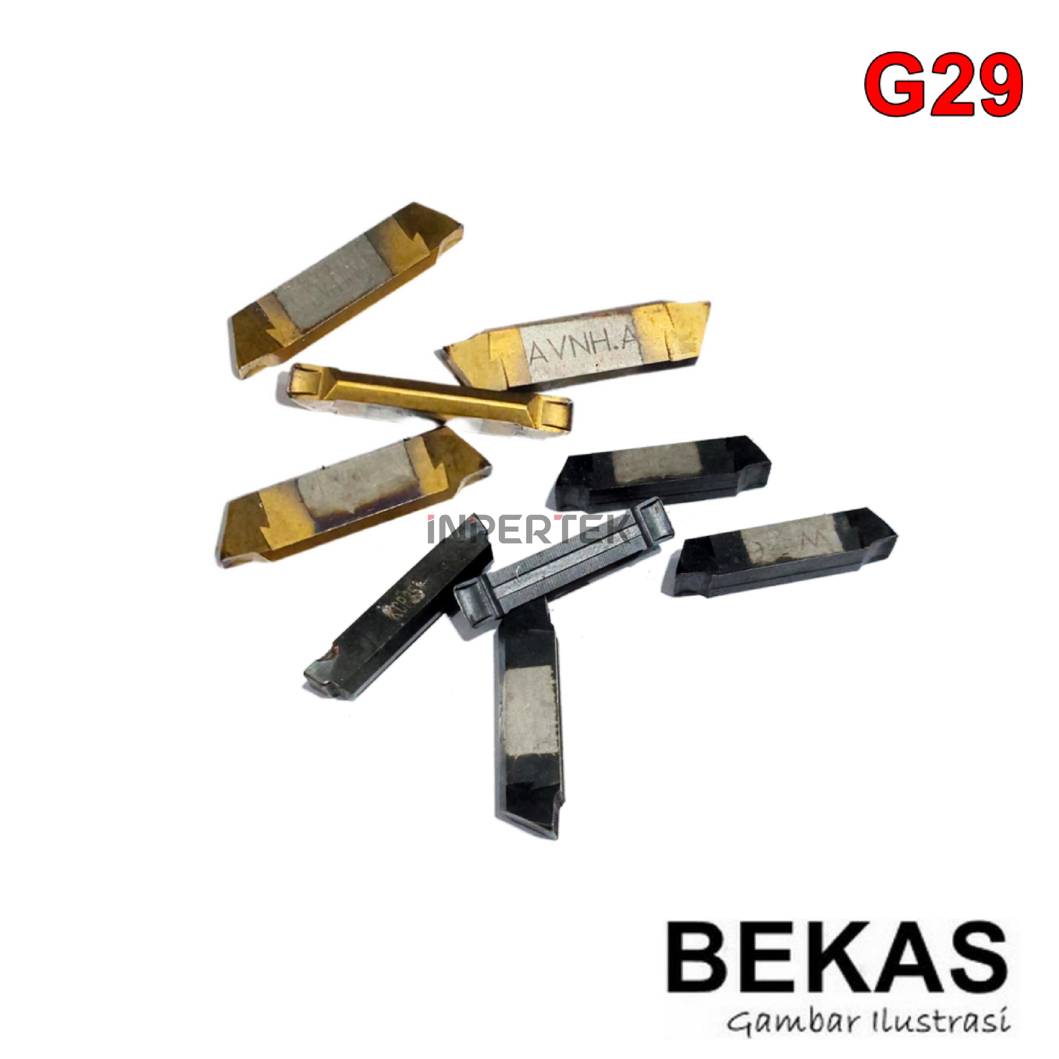 Insert G29.0300 Mata Bubut G29 3mm Pahat Betel G29.03 CUT 3 Grooving Profiling Pisau Potong Parting Cutting 3 mm — foto asli 1