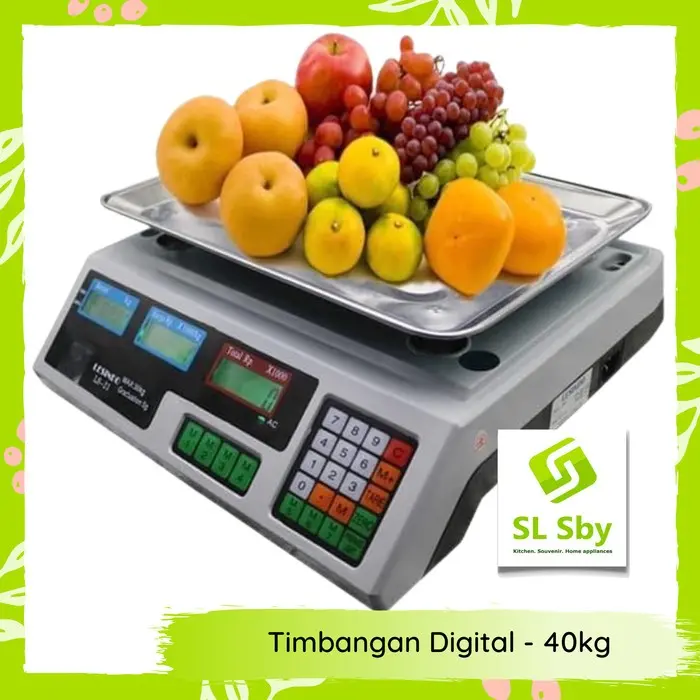 Gambar TIMBANGAN DIGITAL 30 KG TIMBANGAN TEPUNG BUAH LAYAR LED SLV dari SL SBY_NEW Kota Surabaya 5 Tokopedia