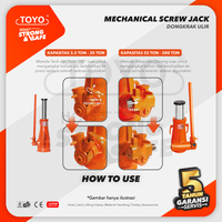 Gambar Screw Jack / Dongkrak Ulir Botol 10 Ton TOYO dari toyohoist.co.id Kota Administrasi Jakarta Pusat 3 Tokopedia