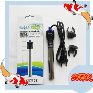 aquarium ikan heater AMARA HC 50 W 50 WATT stainless steel pemanas