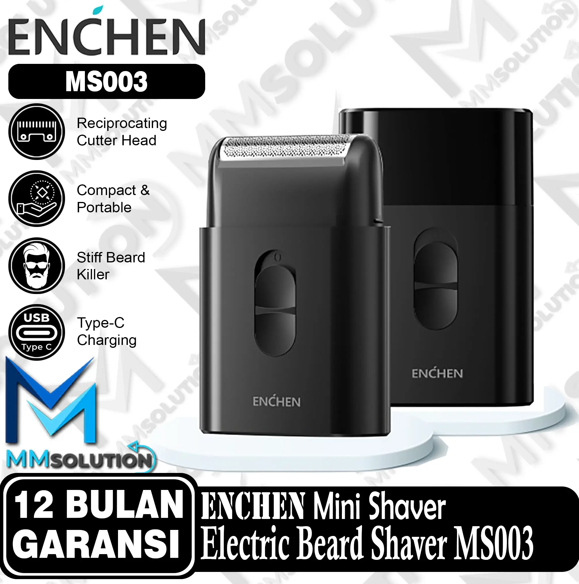 Enchen MS003 Alat Cukur Elektrik Slim Mini Cukur Kumis Jenggot
