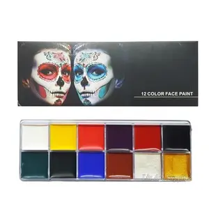 Body face Painting 12 color face paint palette untuk pesta body paint