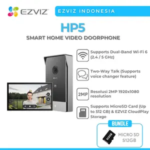 EZVIZ HP5 SMART HOME VIDEO DOORPHONE FREE MICROSD 512GB