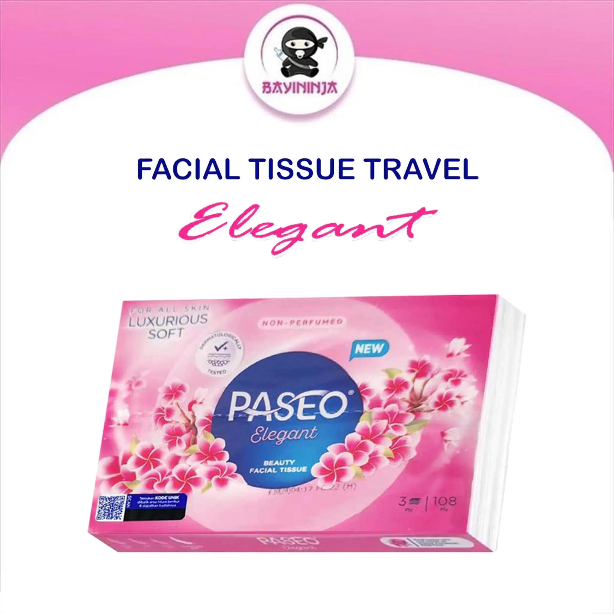 PASEO Smart Facial Tissue Travel Pack 50 Sheets