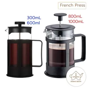 READY French Press - Teko Saringan Kopi Teh - Coffee Plunger Maker Pot 300 600 800 1000mL