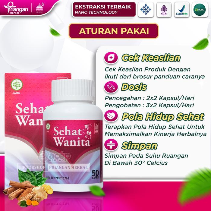 Obat Keputihan Jamu Sehat Wanita Herbal Alami Isi 100 & 50 Kapsul
