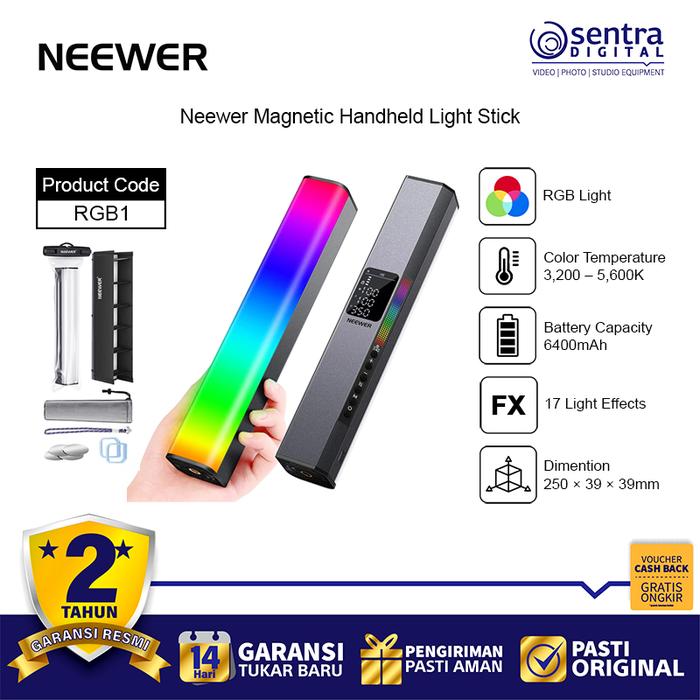 Gambar Neewer Magnetic Handheld RGB LED Light Stick - RGB1 dari Sentra Digital Kota Surabaya Tokopedia