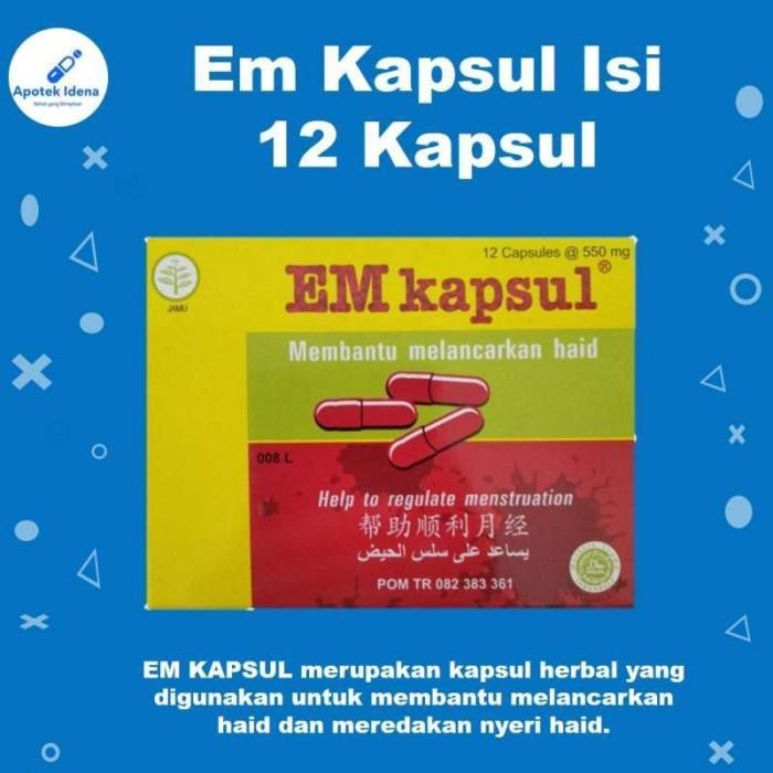 Em Kapsul ampuh Membantu melancarkan Haid & meredakan nyeri pada saat Haid - 12 kapsul SUPLEMEN HOUSE