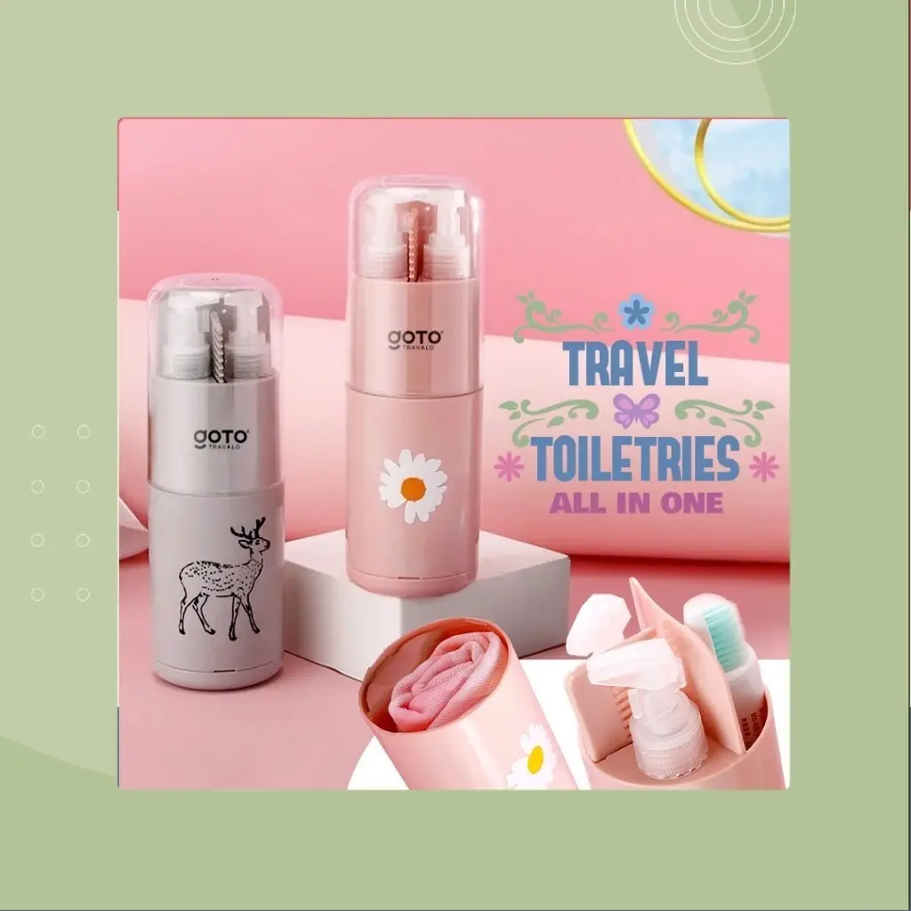 Goto Travalo Travel Toiletries Kit Perlengkapan Alat Mandi Portable