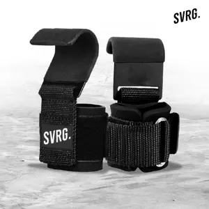 Svarga Weightlifting Strap | Strap Angkat Beban | Gym & Fitness - Assist Hook, BlackTerlaris