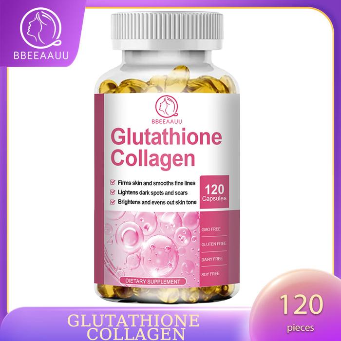 BBEEAAUU Glutathione Collagen Capsules WIth Vitamin C for Anti-aging and boosts immune system Anti-wrinkle Increases Skin Elasticity Whitening