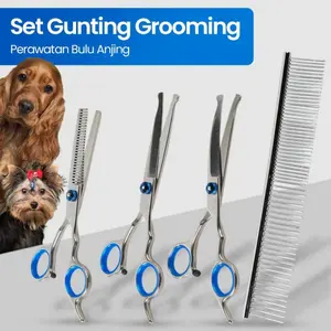 Set Gunting Grooming Perawatan Bulu Anjing 5 in 1 - TS-5
