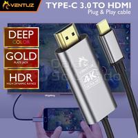 Gambar VENTUZ USB Type-C to HDMI HDTV 4K 30Hz Converter Cable - 2m dari GASOL SUMBERSARI Kota Malang 1 Tokopedia