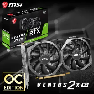 MSI GeForce RTX 3050 Ventus 2X XS 8GB OC GDDR6 - VGA RTX3050 DDR6 Ampere Graphic Card