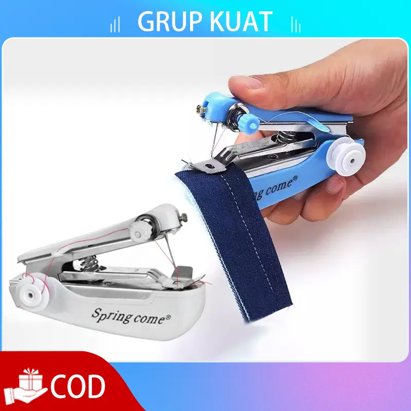 Spring Come Mini Sewing Kit Mesin Jahit Tangan | Steples Ringan, Hemat Ruang Untuk Hobi & Kreasi Diy