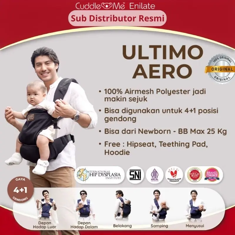 Gendongan Bayi CUDDLE ME Ultimo Carrier SSC M-Shape Adjustable Baby Newborn 5 Posisi Gendong