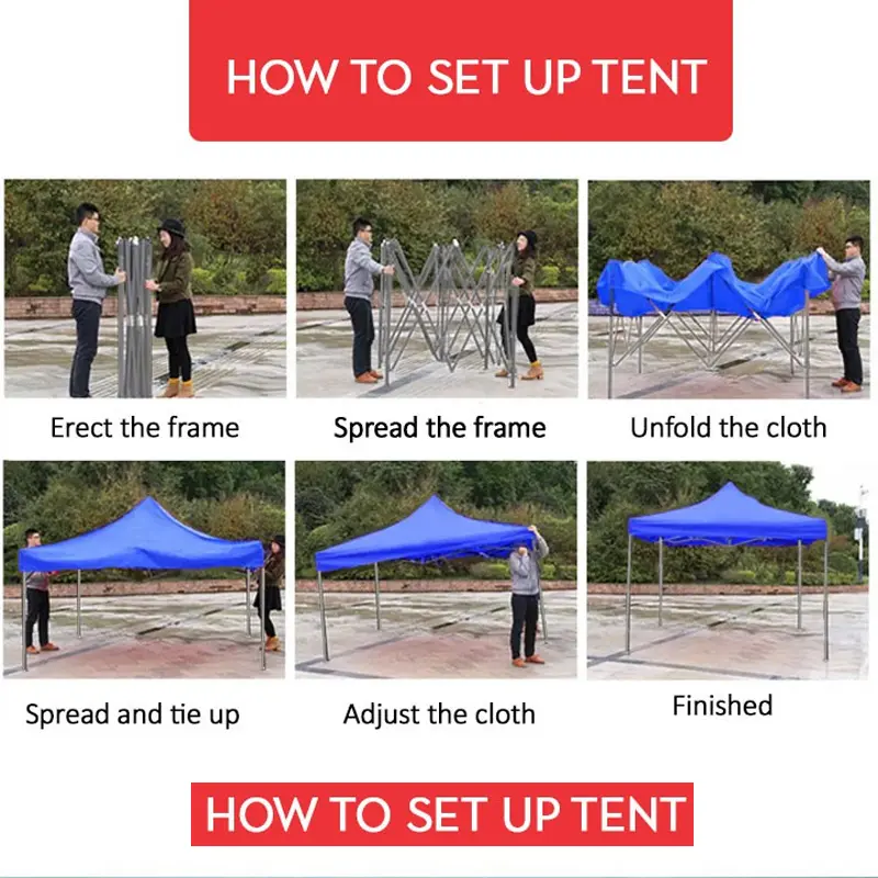 Tenda Lipat 2x2 3x3 Alat Olahraga Outdoor Tenda Gazebo 600D Tenda Bazar Pameran Tenda Dagang Otomatis