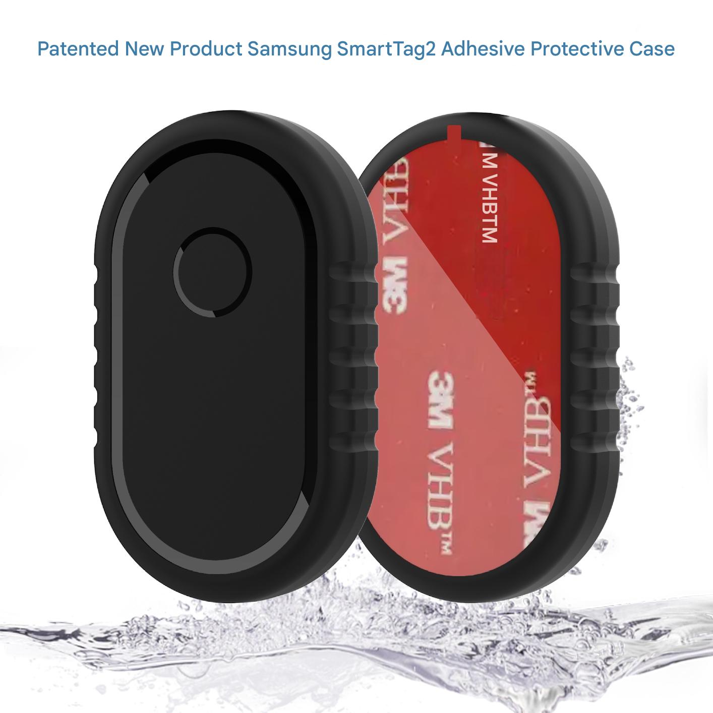 Samsung Galaxy SmartTag2 Waterproof case, Samsung location tracker anti-lost device 3M adhesive waterproof protective case