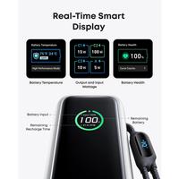 Gambar Anker Laptop Power Bank Smart Digital Display Touch 25.000mAh Triple 100W USB-C ports 165W GaN Fast Charging PPS PD 3.0 UFCS Built-in and Retractable Cables iPhone, MacBook, Samsung Steam Deck DJI Flight safe - A1695 - Black dari Anker Official Medan Kota Medan 3 Tokopedia