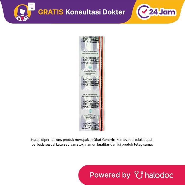 Amoxicillin 500 mg 10 Tablet - Antibiotik - Halodoc