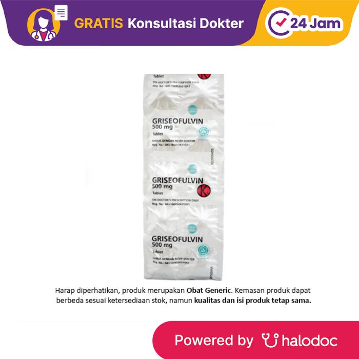 Griseofulvin 500 mg 10 Tablet