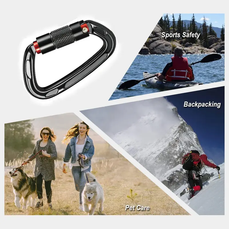 Carabiner Gantungan 35KN Aluminium Hook Buckle Automatic Lock - Y35 YT 6