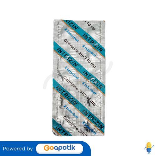 INTRIZIN 10 MG STRIP 10 TABLET