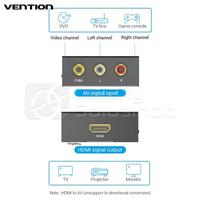 Gambar Vention AEF RCA AV to HDMI Adapter Converter - Vonverter HDMI dari Gasol WTC Surabaya Kota Surabaya 4 Tokopedia