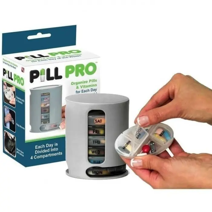 PILL PRO Organizer - 7-Day Pill Organiser with Portable Trays 4