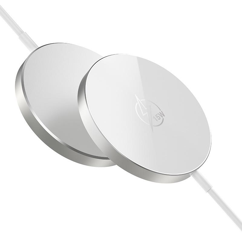 Magnetic wireless charger compatible with iPhones, true 15W wireless charging, MagSafe wireless charging