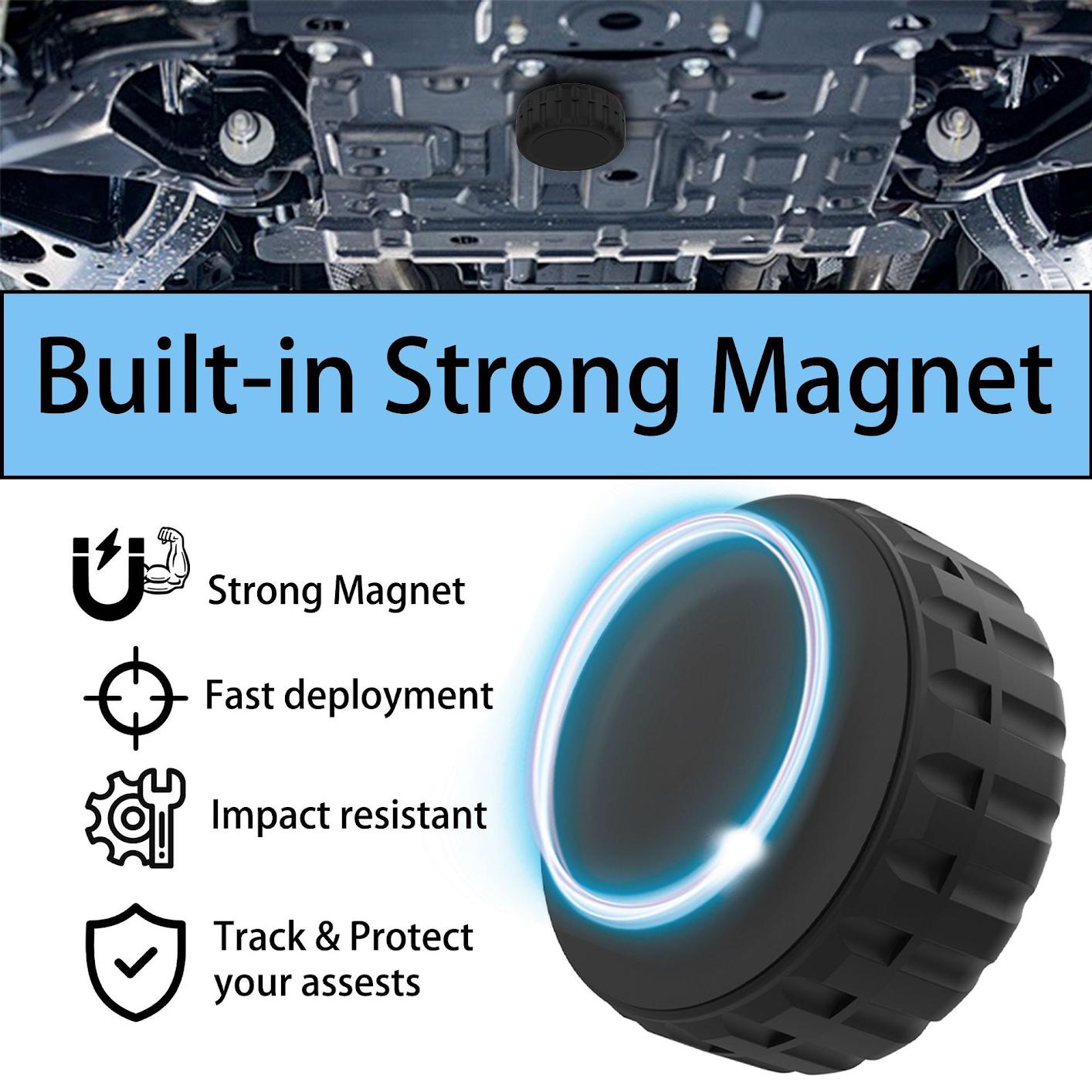 Magnetic Waterproof Protective Case for Apple AirTag – Anti-Loss Locator Tracker Case with Strong Magnetic Attachment and Full Waterproof Protection (PC Material)