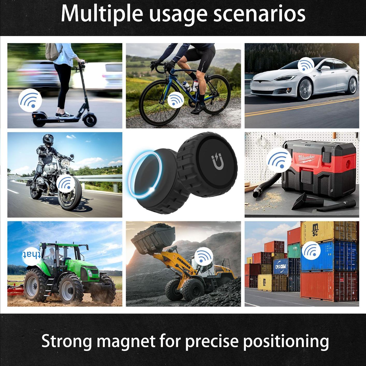 Magnetic Waterproof Protective Case for Apple AirTag – Anti-Loss Locator Tracker Case with Strong Magnetic Attachment and Full Waterproof Protection (PC Material)