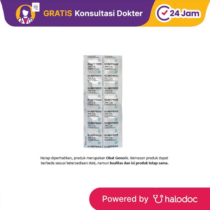 Glimepiride 1 mg 10 Tablet - Diabetes - Halodoc