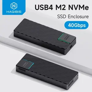 Hagibis UD1101 USB 4.0 40Gbps M.2 NVMe SSD Enclosure Compatible with Thunderbolt 4/3 USB 3.2/3.1/3.0 ASM2464 External Hard Drive Case