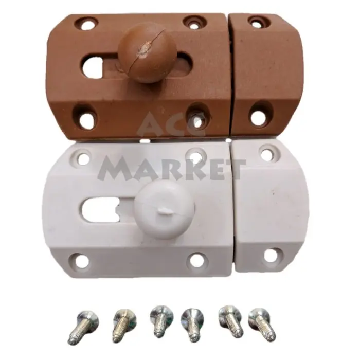 Gambar Grendel Kunci Selot Pintu PVC Kamar Mandi Putih/Coklat dari ACC Markets Kab. Bekasi 3 Tokopedia