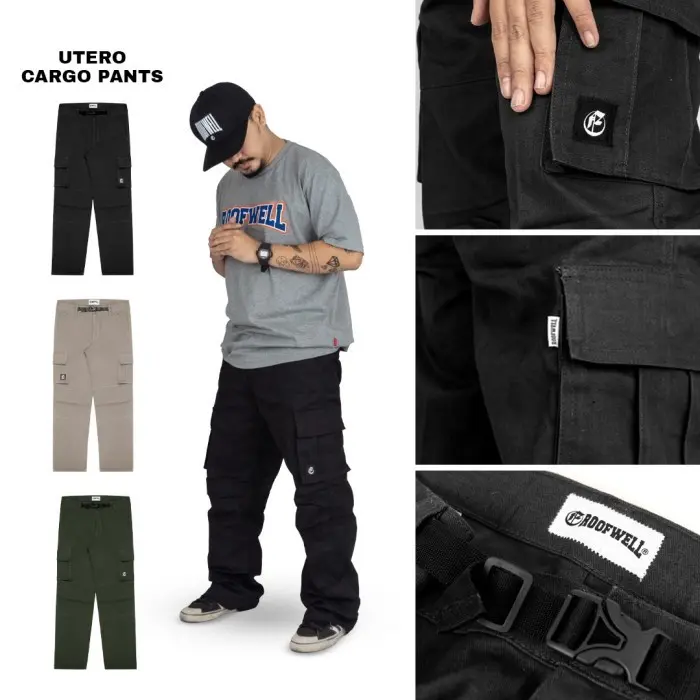 CELANA CARGO PANJANG / CARGO TWILL HIJAU ARMY