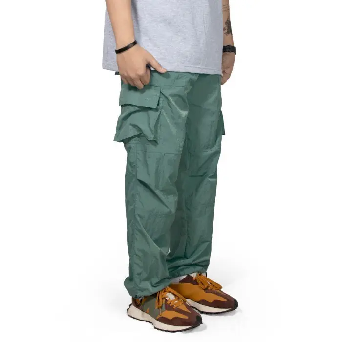 CELANA TRACKPANTS CARGO HITAM 'PRIME' PARASUT CRINKLE ROOFWELL
