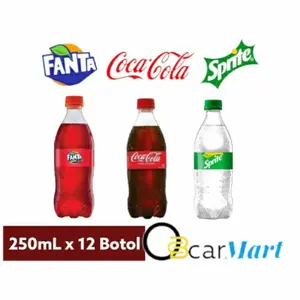 COCA COLA FANTA SPRITE Botol Imut 250mL isi 12 Minuman