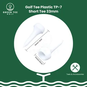 Golf Plastic Tee - Tee Pendek 33mm Iron Tee Plastik Eceran TP-7