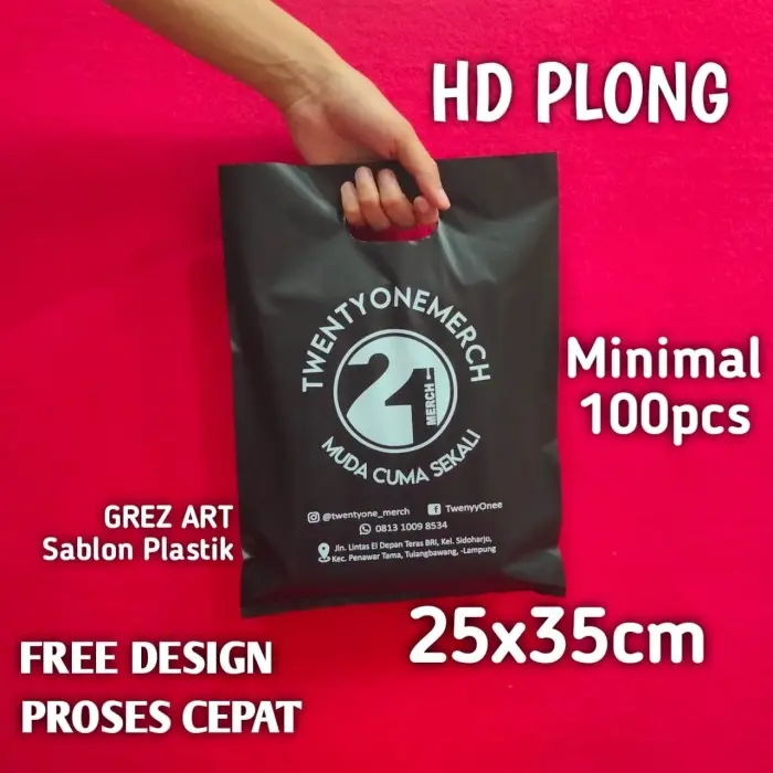 Plastik Sablon HD Plong 25x35cm , FREE DESIGN